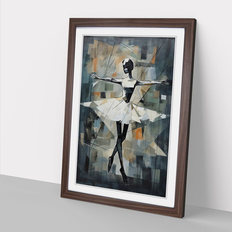 Single Picture Frame Print on Wood, Walnut Framed, 34cm H x 25cm W