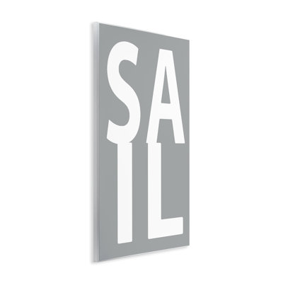«Sail Sail» sur plaque murale grise par Jamie MacDowell