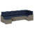 Structure grise / coussin bleu marine est en rupture de stock