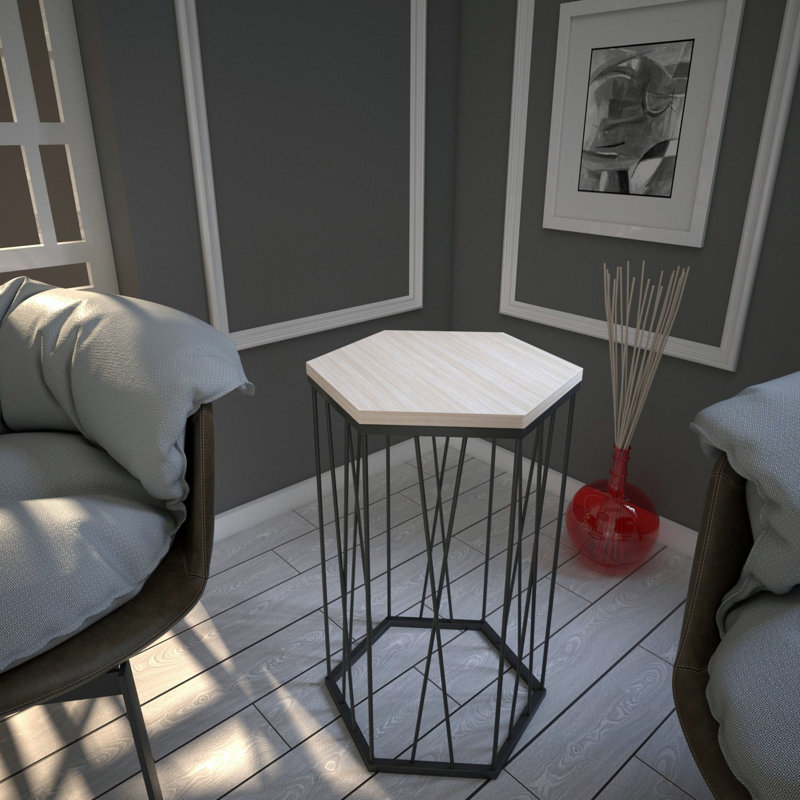 Acke Cross Legs End Table, Oak