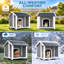 Niche pour chien d'extérieur en bois massif avec toit en asphalte, plancher surélevé, assemblage facile, pour petits et moyens chiens