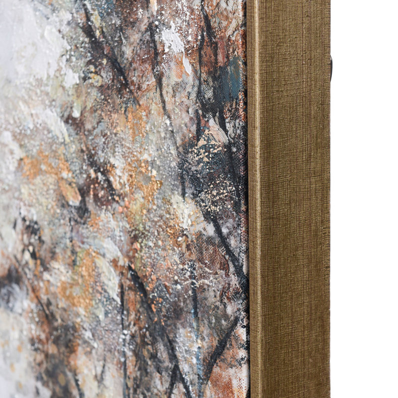 Plantation d'arbres - peinture sur toile à cadre flottant