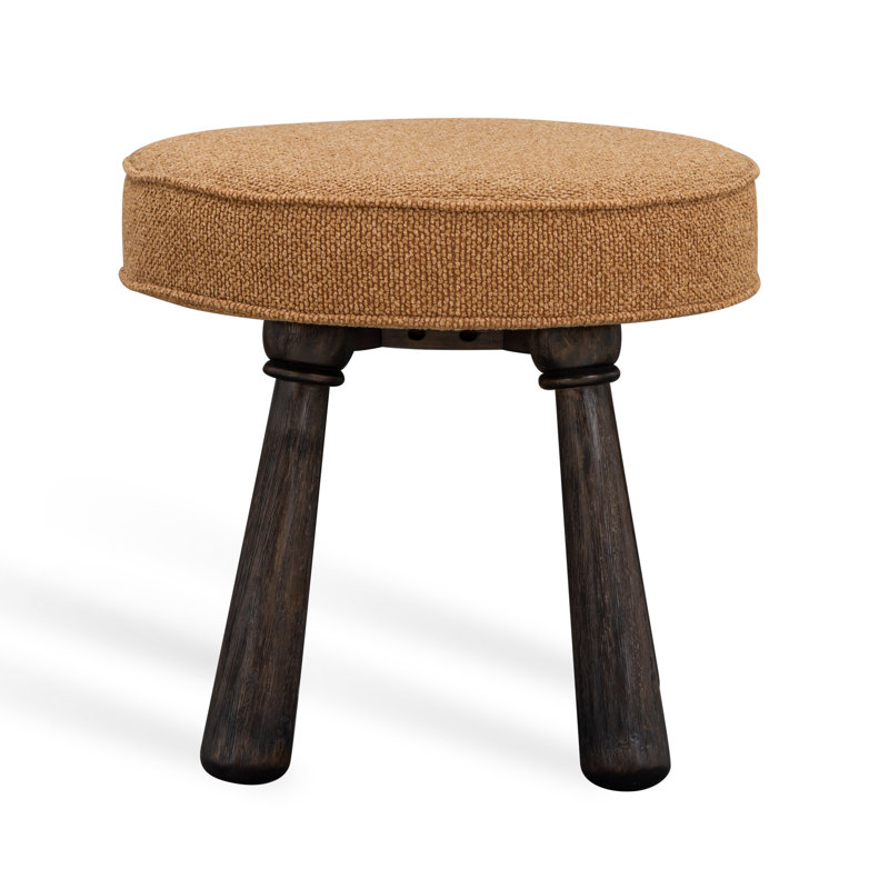 Pookie Golden Brown Boucle Stool, Brown