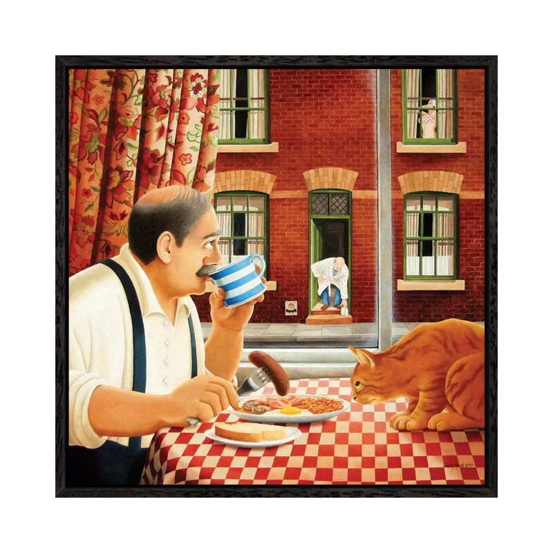 Arthur's Morning by Vicky Mount - Painting on Canvas, Black Framed, 66.04cm H x 66.04cm W x 3.81cm D