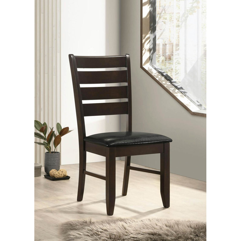 Chaises d'appoint rembourrées (ensemble de 2), Black, Black, Noir