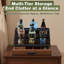 Support à parfums en bois à 4 niveaux, étagère en bois avec porte-parfum et armoire de rangement pour chambre à coucher