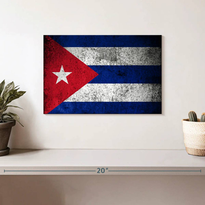 Drapeau cubain Borges, H 8 po x l 12 po