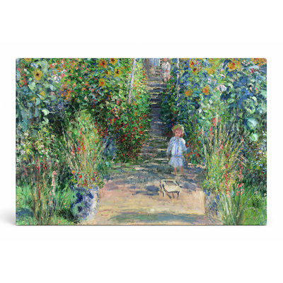 Le jardin de l'artiste à Vétheuil (1880) - Paysage, art mural sur toile