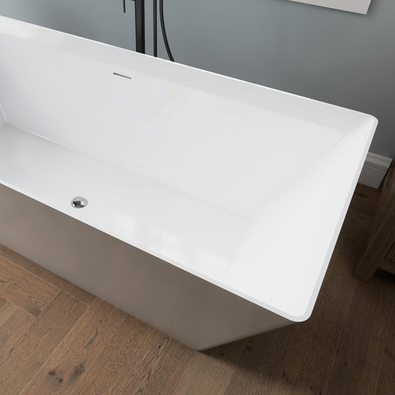 67'' Acrylic Freestanding Tub Freestanding Soaking Bathtub