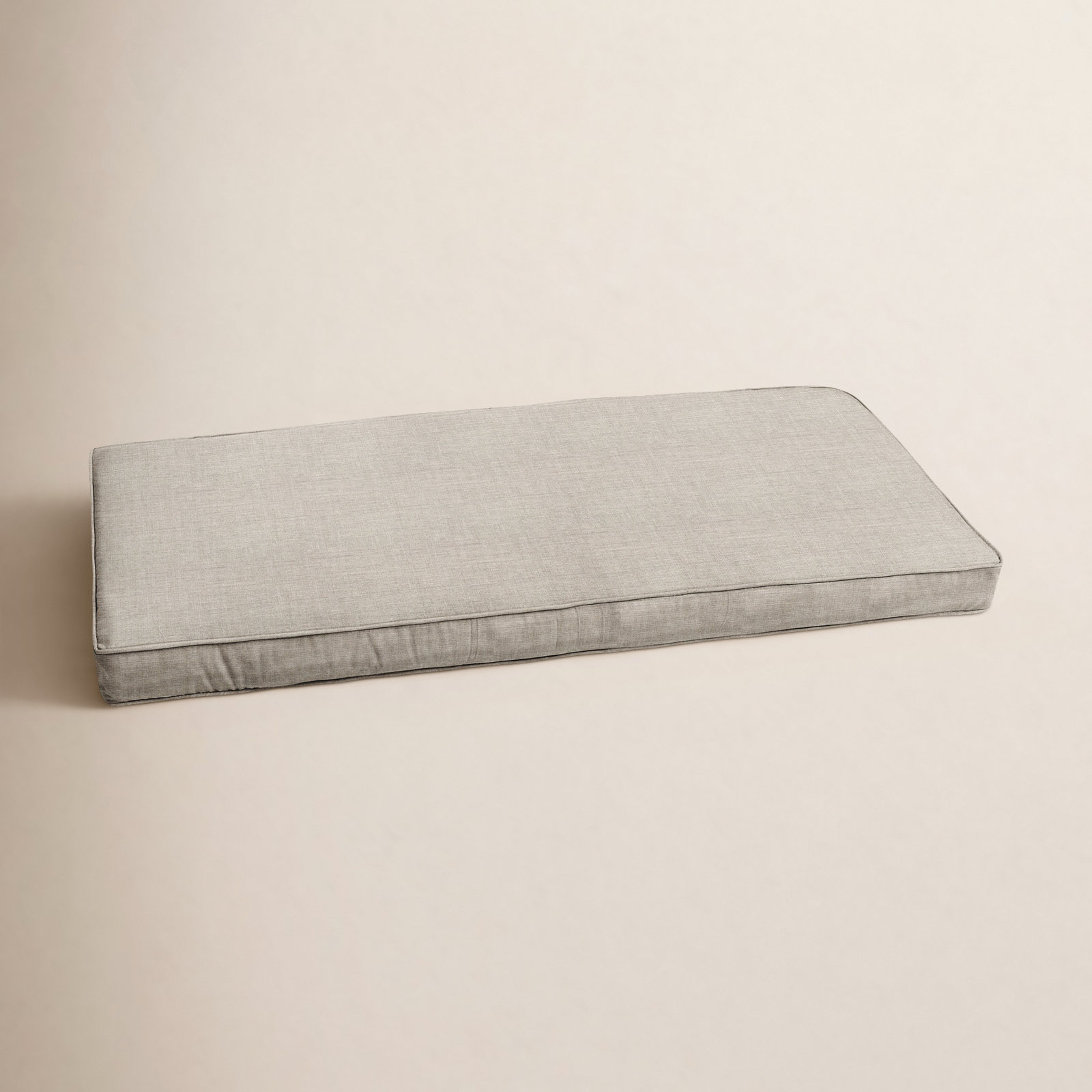 Sunbrella Outdoor Bench Cushion, 57" W  x 17" D, Cast Silver Sunbrella® Plainweave