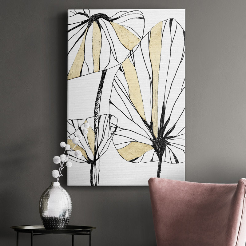 Impression sur toile tendue avec tropiques linéaires, L 32 po x H 48 po x P 1 po