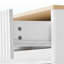 Îlot de cuisine cannelé 82,6 po avec table de salle à manger extensible pour 4 à 6 personnes, table d'îlot de cuisine avec prise de courant, table de cuisine avec rangement double, 2 tiroirs et 2 tablettes ouvertes latérales, blanc