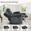 Modern Soft Microfiber Manual Reclining Loveseat Sofa With Centre Console & Cup Holders-1053209958
