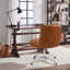 Faux Leather Swivel Desk Chair-1865636716