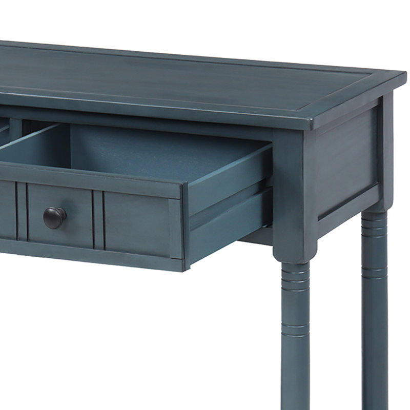 Ayumi 35.43'' Solid Wood Sideboard, Antique Navy