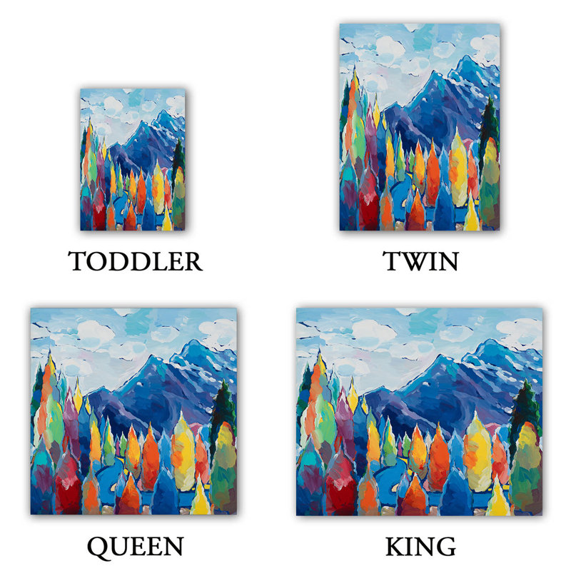 Ensemble de housse de couette stream of solitude, 1 housse de couette grand + 2 taies standards