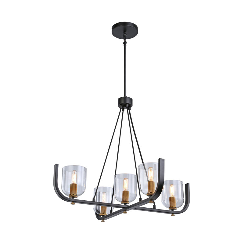 Lustre Kroth, Noir / Laiton