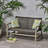Patio And Backyard In Grey, Long-Lasting Seat, Wood Construction With Iron Accents Outdoor Grey Seating, For Stability-1248765804