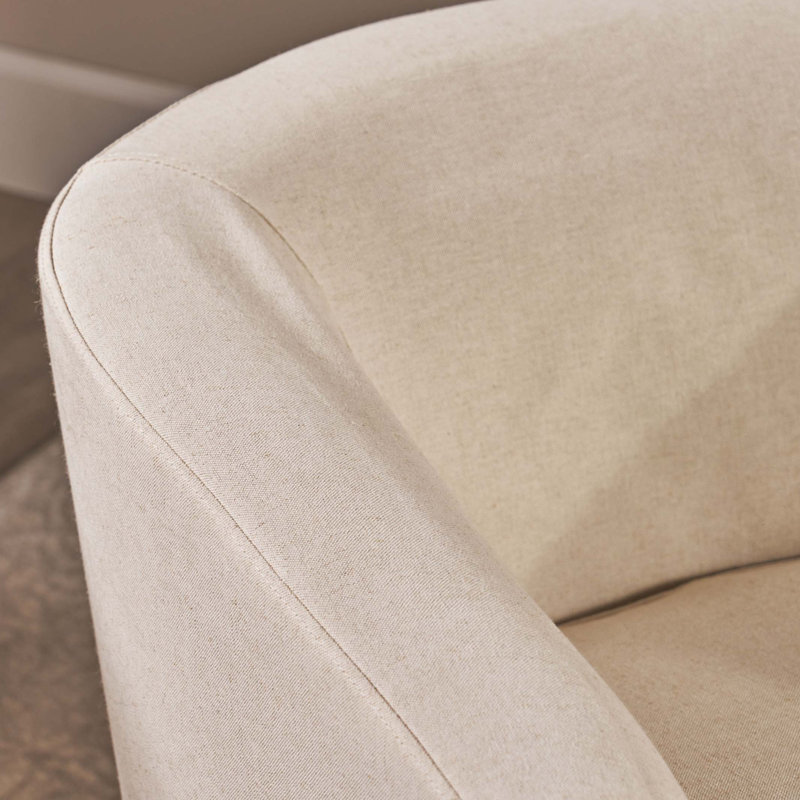 Chaise pivotante avec housse amovible, Tissu naturel