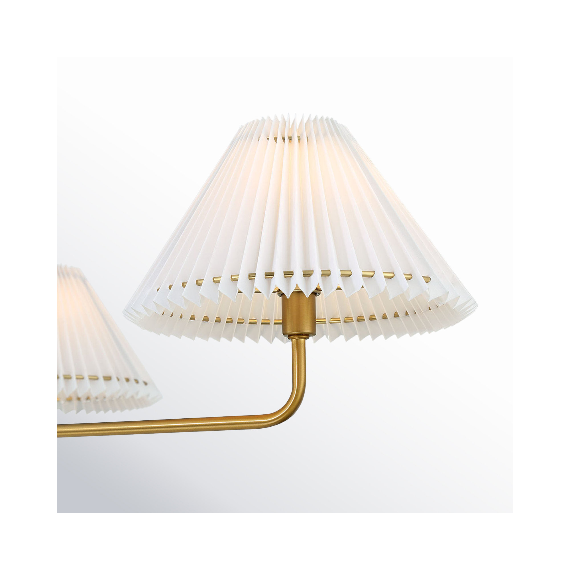 Pearson 4-Light Dimmable Linear Chandelier , Natural Brass