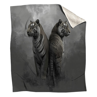 Deux couvertures Tigers blancs