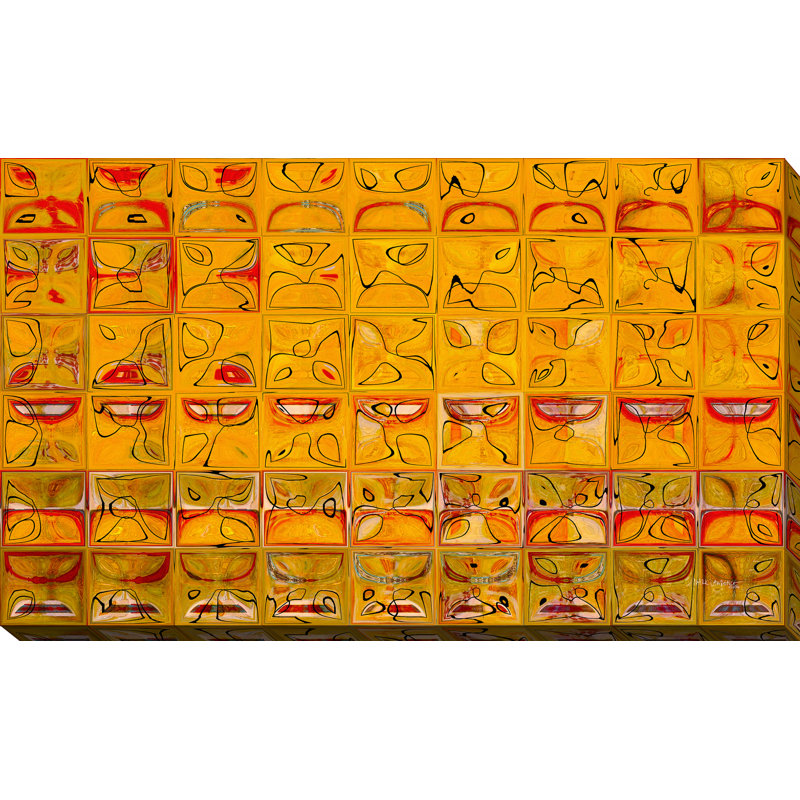 « tile art iii », reproduction d’art sur toile tendue, H 18 po x l 30 po