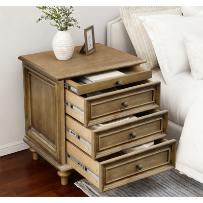 Farmhouse Nightstands with 4 Drawer