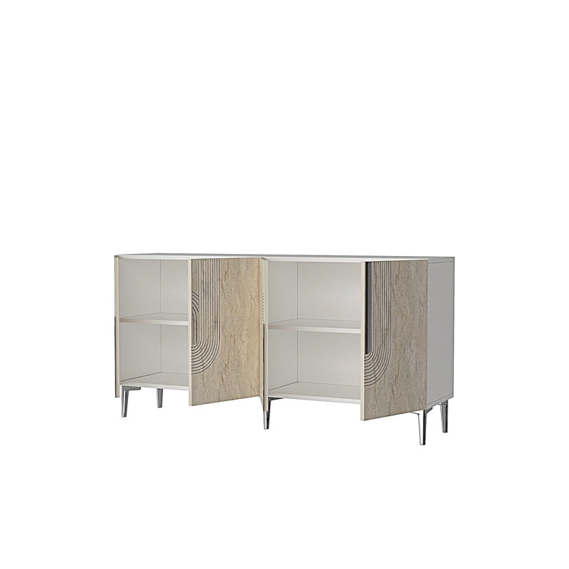 Console, Beige/Silver
