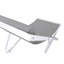Chaises longues modernes de patio en aluminium, textilene gris pour la relaxation extérieure