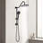 Matte Black Metal Shower System With 10" Rain And Handheld - Relaxing Atmosphere Head Enhance Satisfaction