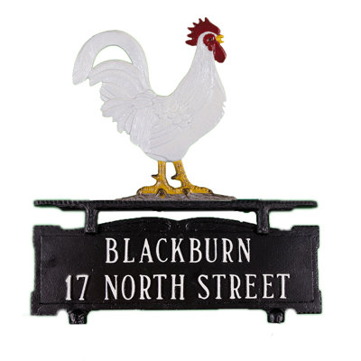 Metal Illuminated Mailbox Sign