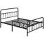 Lit plateforme classique en fer avec tête de lit et pied de lit-848028357-901025117