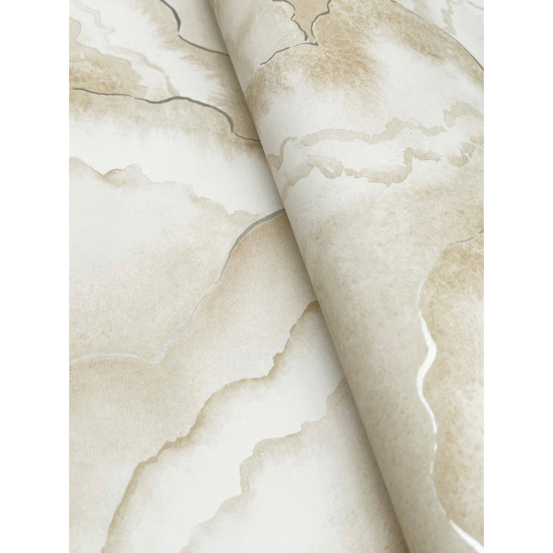 Papier peint Abalone Lavender Fans, Beige