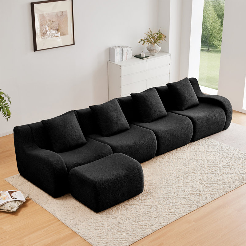 Canapé modulaire ergonomique en tissu
