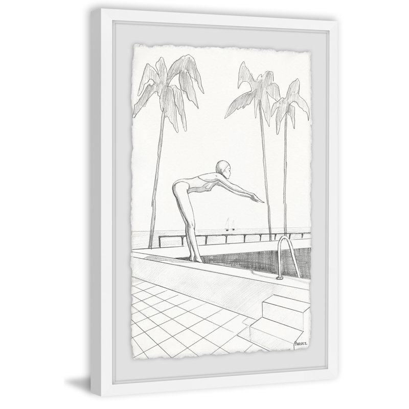 «Dive» par Parvez Taj - reproduction de cadre photo, H 12 po x l 8 po x P 1,5 po