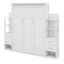 Lit escamotable mural polyvalent avec tablettes, tiroirs et éclairage DEL-114459837-114459838