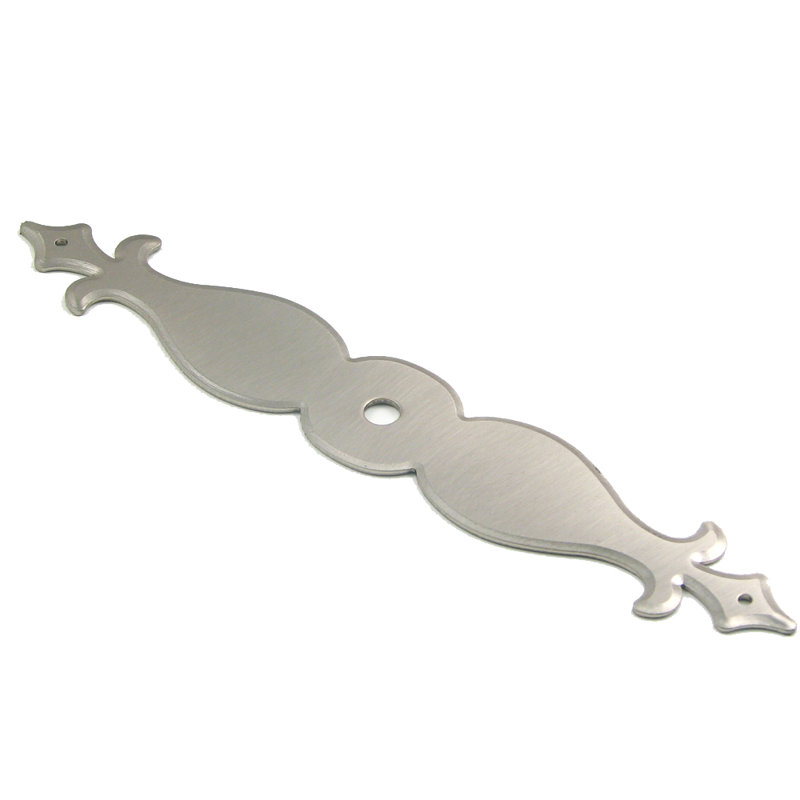 Plaque arrière 6,5 po, Nickel satiné