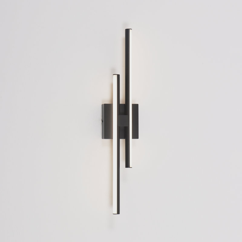 Keyli 2-Light 24 Inch LED Vanity Light Bath Bar Dimmable Linear Wall Sconces, Matte Black