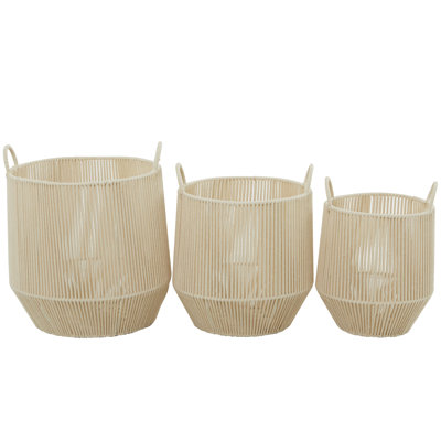 Handmade Bamboo Basket - Set of 3