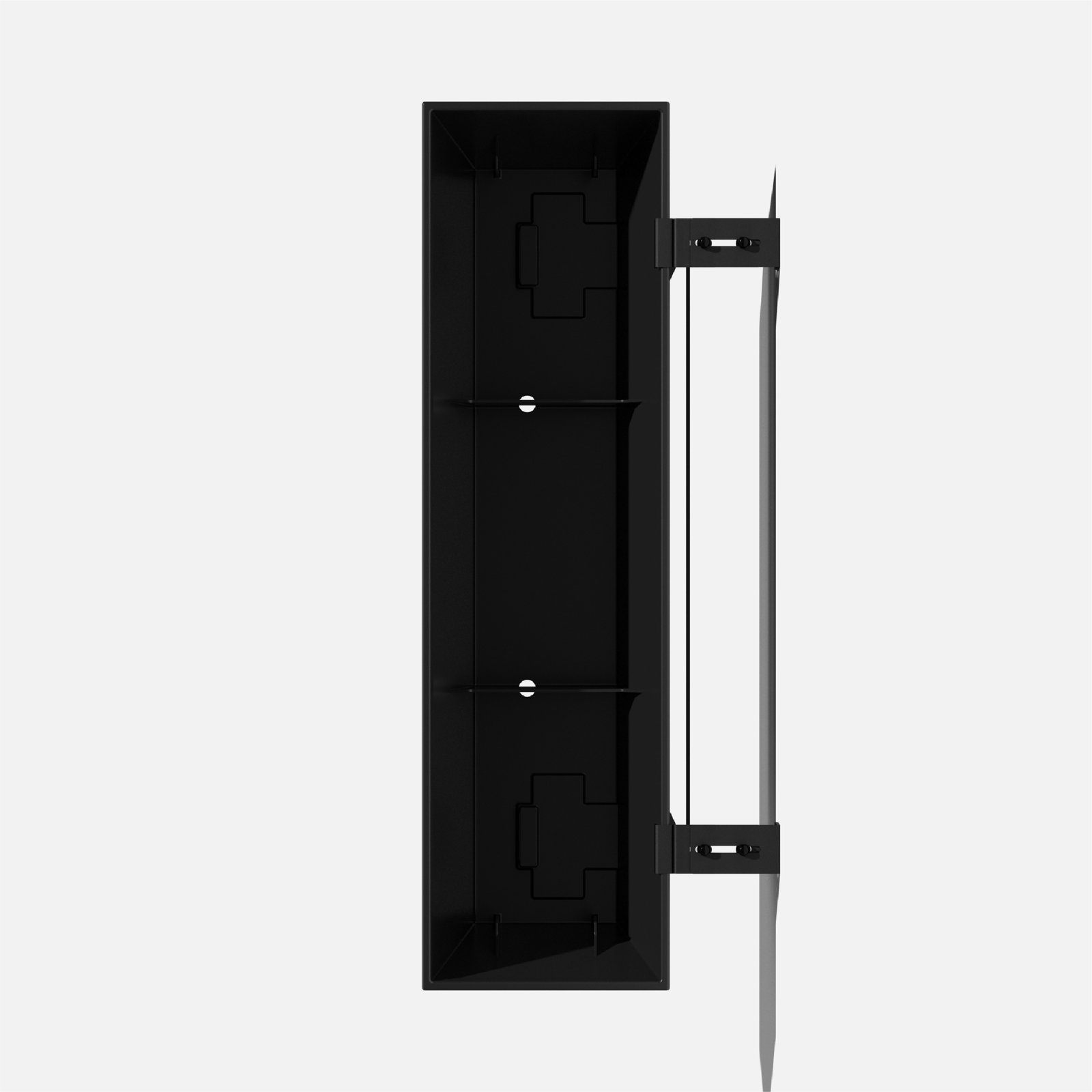 Pure Series Railing Planter, Black, 9'' H x 36'' W x 10'' D, Set of 2