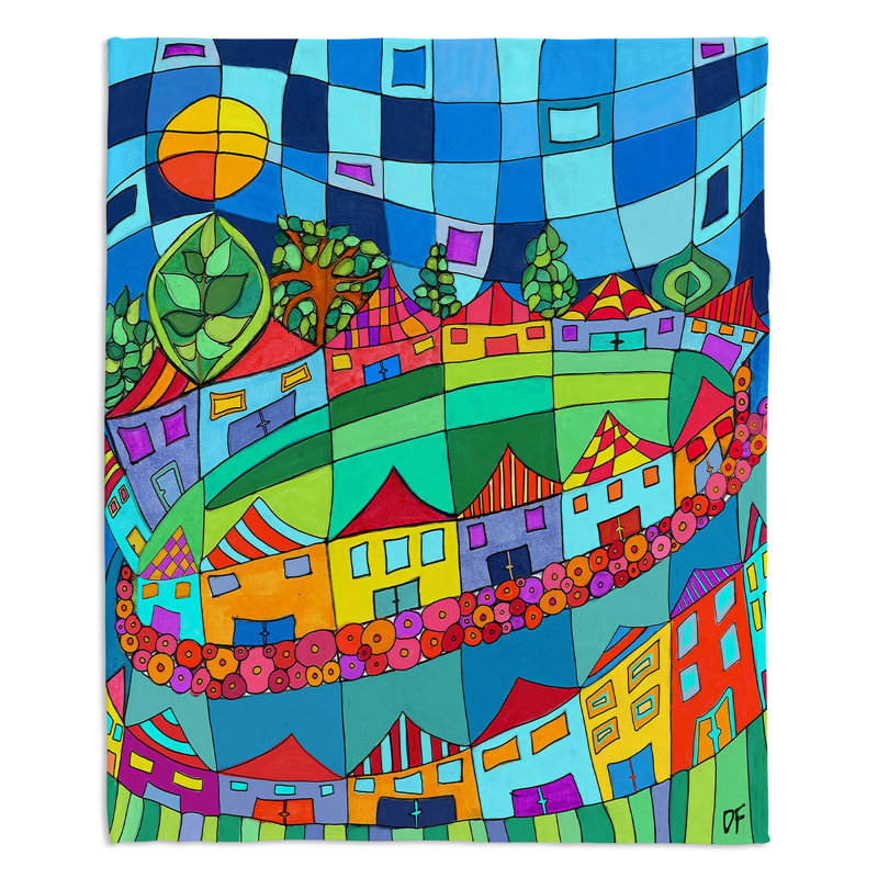Hand Woven Throw Blanket, 51" x 60"