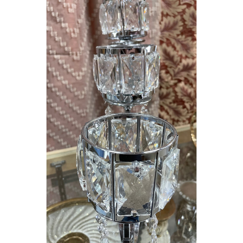 Brionie 21'' H Tabletop Candelabra, Silver
