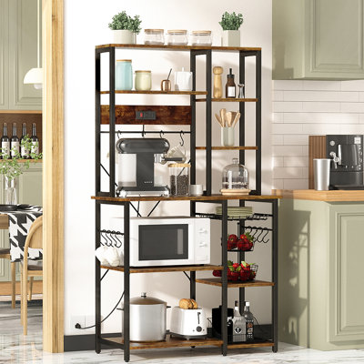 Étagère de boulanger standard en acier de 38 po Weisburgh compatible avec les micro-ondes