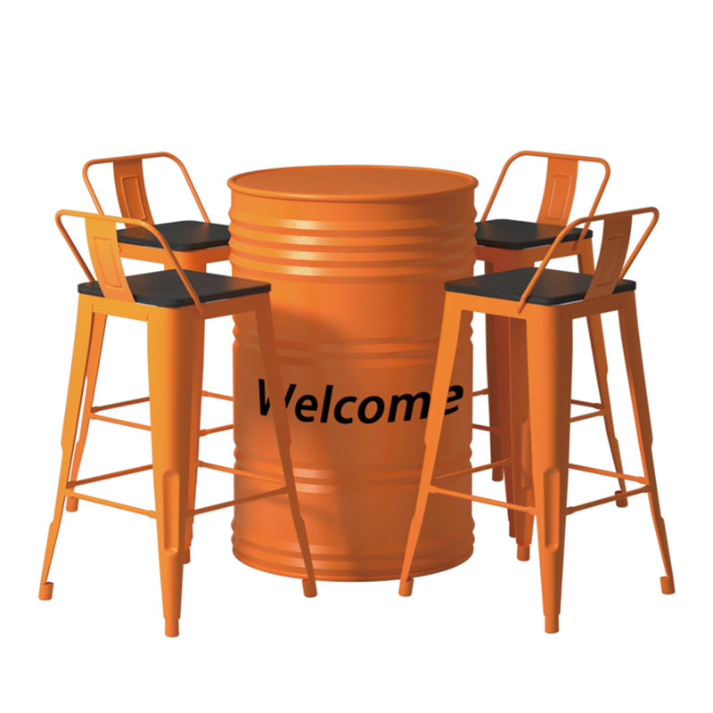 Kaiyel Pedestal Dining Set, 5, 41.4" H