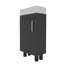 Meuble-lavabo noir et blanc encombrant et lavabo en céramique pour salles de bain modernes