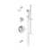599615TRM Birch HydroMersion Double Handle Tub and Shower Trim Kit with Hand Spray