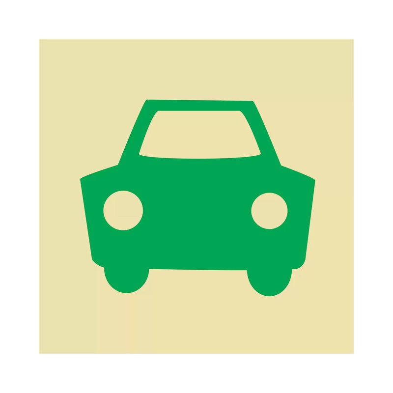 Beep Beep Green Car by 5by5collective - Wrapped Canvas Gallery-Wrapped Canvas Giclée, 45.72 cm H x 45.72 cm W
