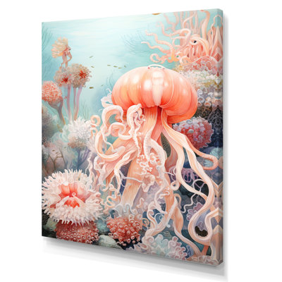 " Pink Jellyfish Undersea Wonders "