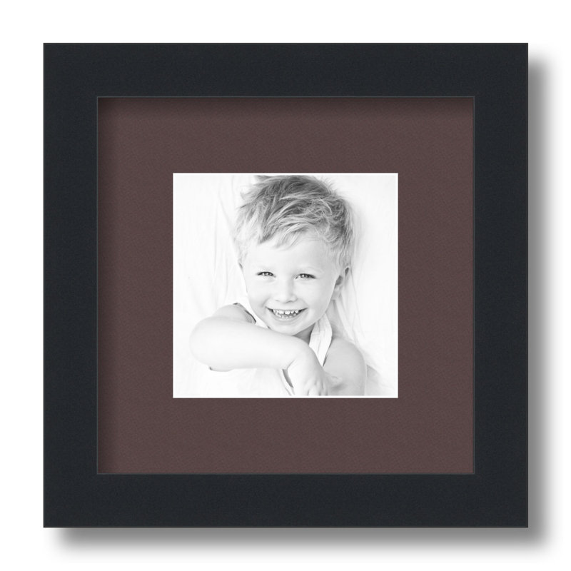Cadre pour photo simple 5 "x 5" en bois mat, Tourbe