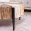 Table basse rustique en bois manufacturé en bois manufacturé avec pieds en métal | Idée de cadeau
